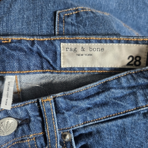 New Rag & Bone Maya High Rise Slim Jeans in Jasper Women's Size 28 NWT - Picture 5 of 6